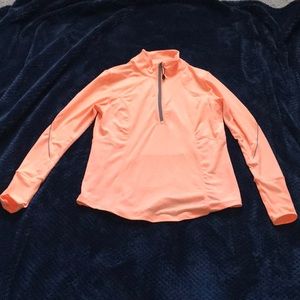 Light orange and white striped track jacket
